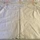 Nappe 160 x 260 ajourée brodée et 12 serviettes