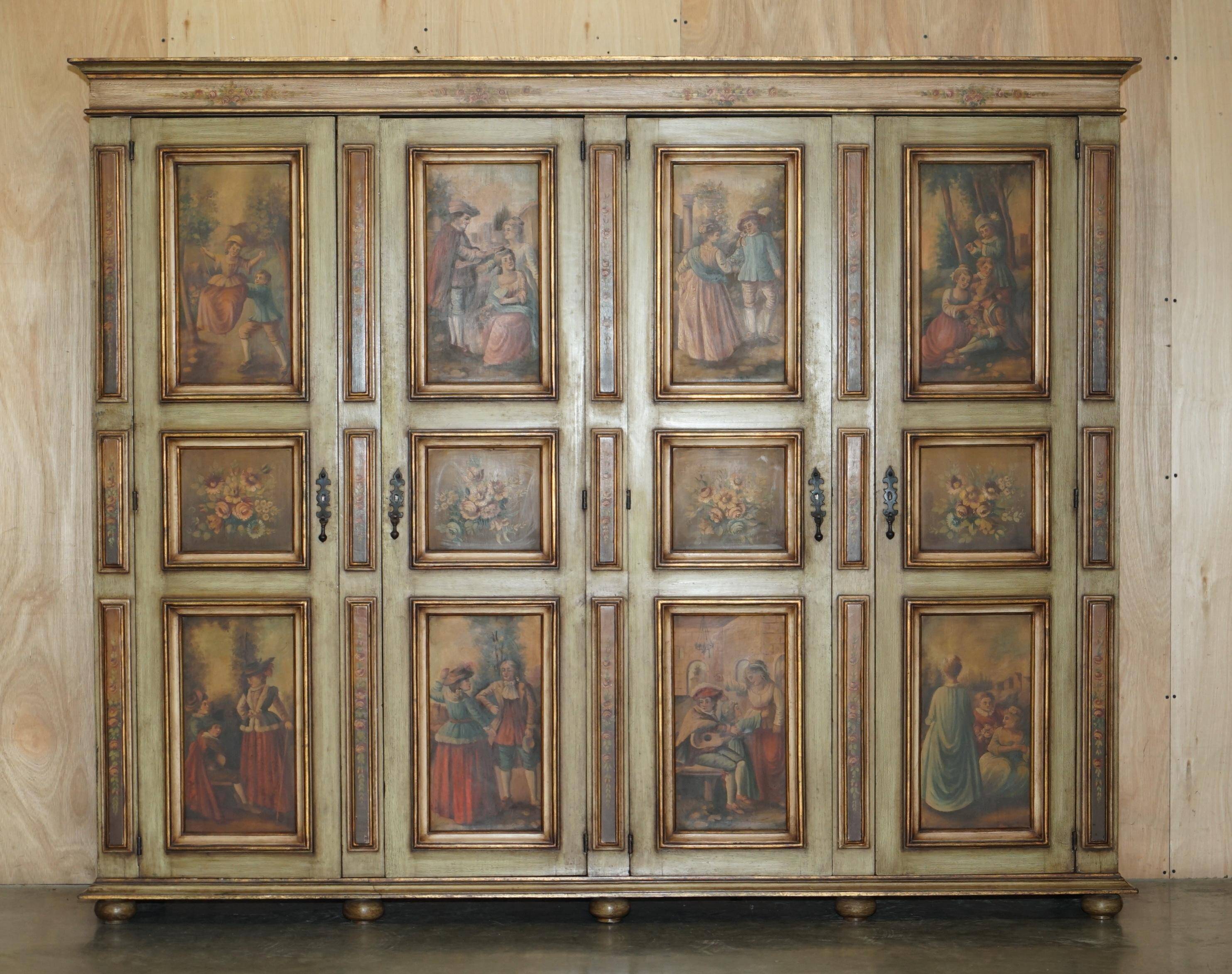 Vintage Italian oak wardrobe