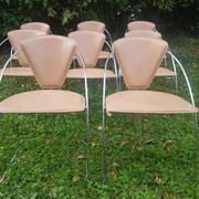 Chrome and leather chair Linda by Arrben