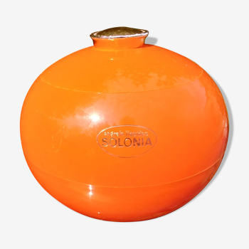 Ice bucket shape orange ball advertising "solonia" vintage 70s