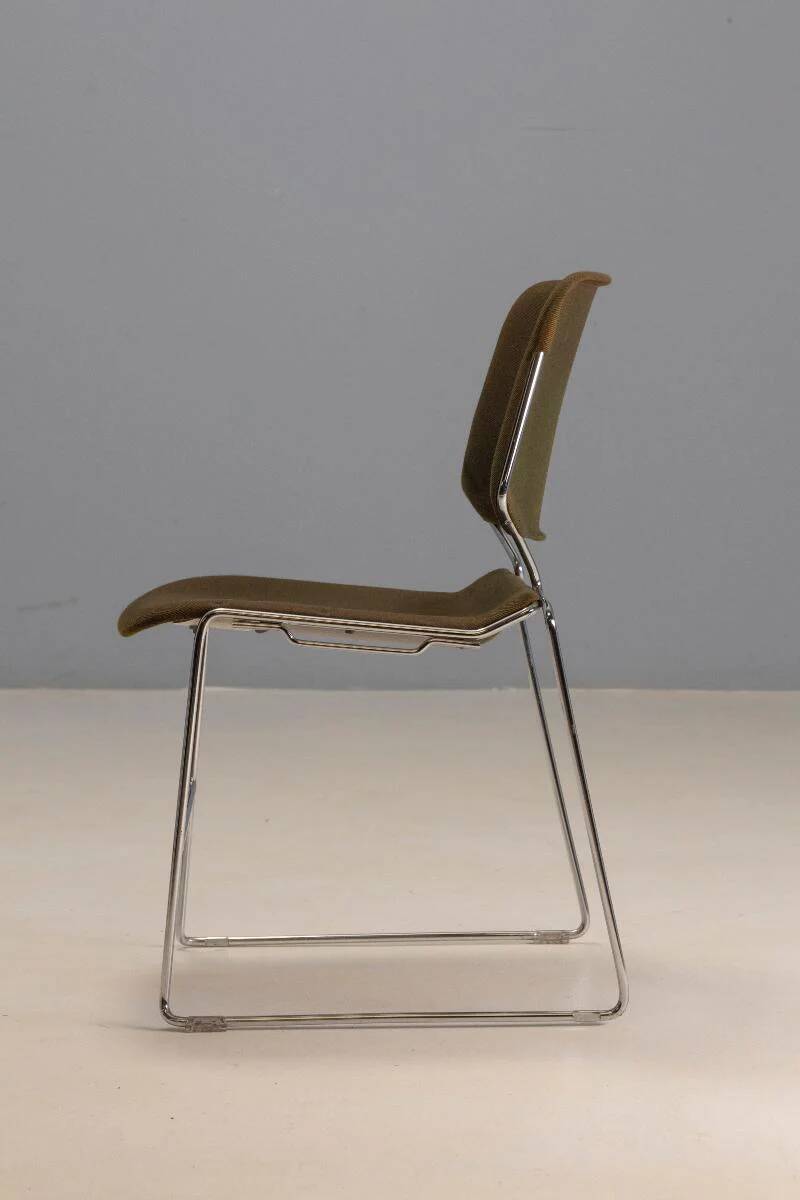 Set of 7 stackable Matrix chairs, Thomas Tolleson, 1970s, USA