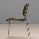 Set of 7 stackable Matrix chairs, Thomas Tolleson, 1970s, USA