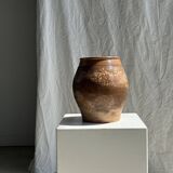 Grand pot à couvercle en grès ovale H24