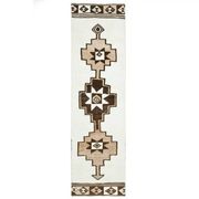 1970s Vintage Turkish Hand-Knotted Wool Cotton Beige Runner Rug 85x310