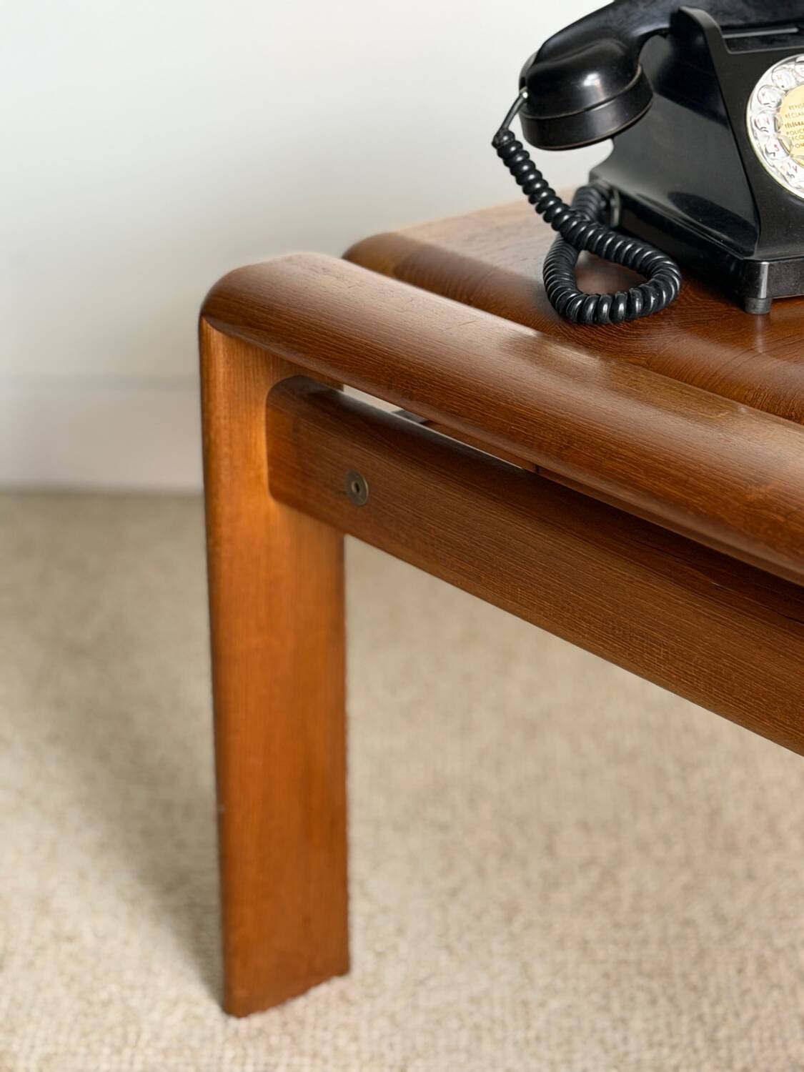 Square wooden coffee table