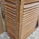 Ancien comptoir de boutiquier en teck birman