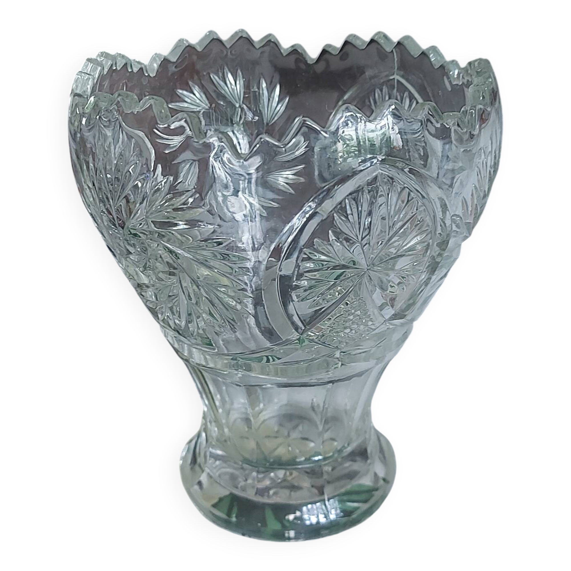 Cut crystal vase