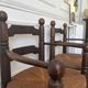 Paire de fauteuils en bois et paille  Charles Dudouyt 