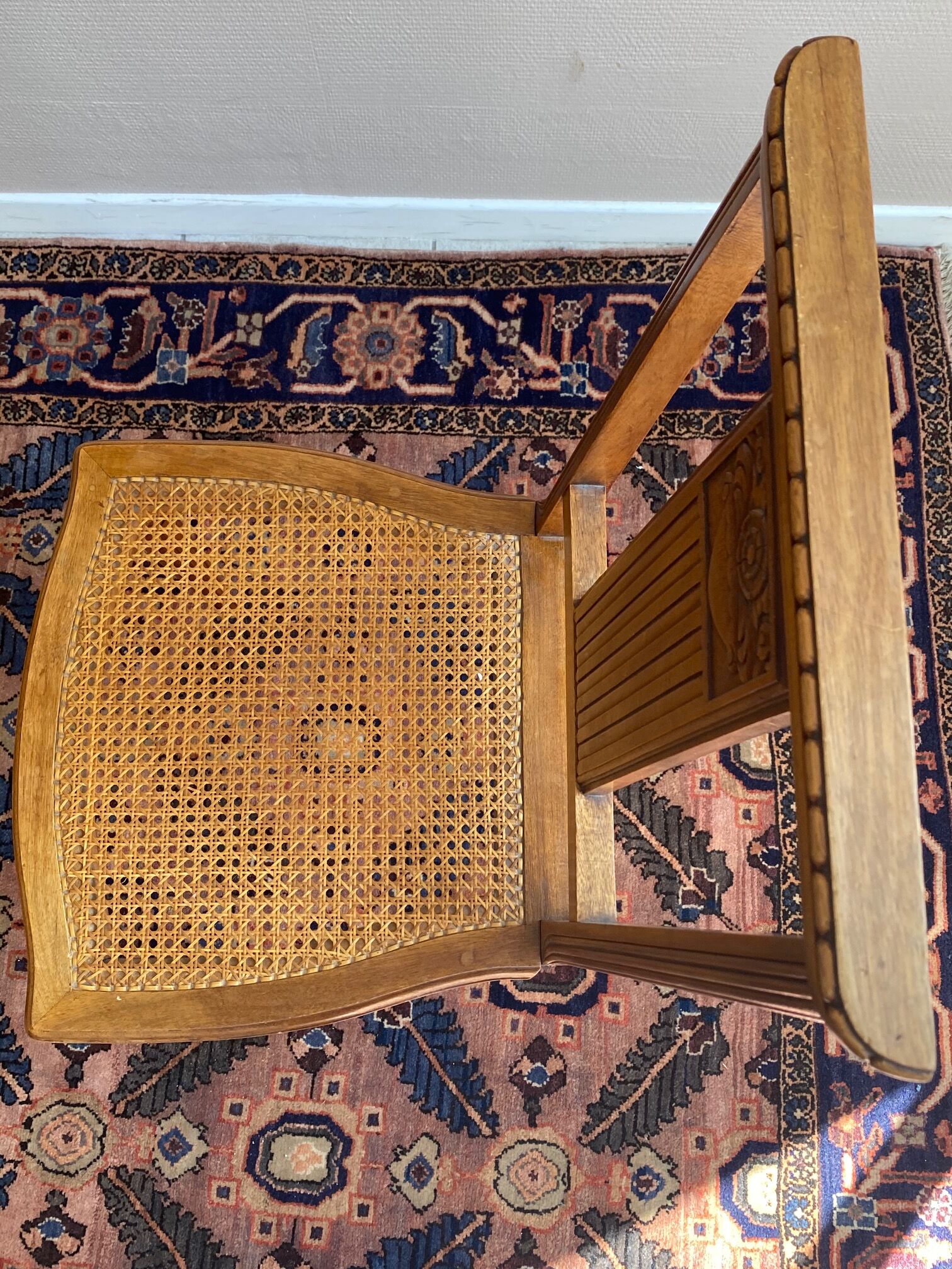 Lot of two chairs Art nouveau blond wood