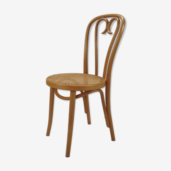 Mid century Zpm Radomsko bentwood and cane dining chair, 1960s