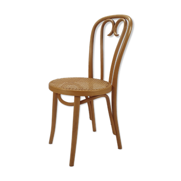 Mid century Zpm Radomsko bentwood and cane dining chair, 1960s