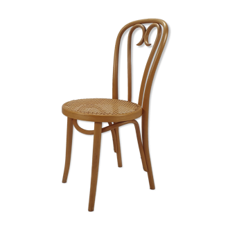 Mid century Zpm Radomsko bentwood and cane dining chair, 1960s
