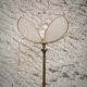 Brass foot floor lamp and petal flower lampshade