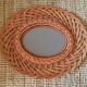Miroir rotin ovale 30x45cm