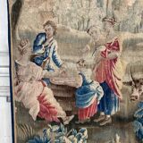 Tapisserie, scène champêtre, laine et soie, XVIIIème siècle