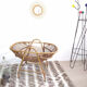 Vintage rattan cradle