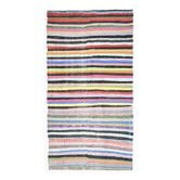 Tapis kilim vintage turc Oushak fait à la main en laine et coton beige 148x276