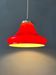 Suspension Space Age rouge en plexiglas avec dessus chromé