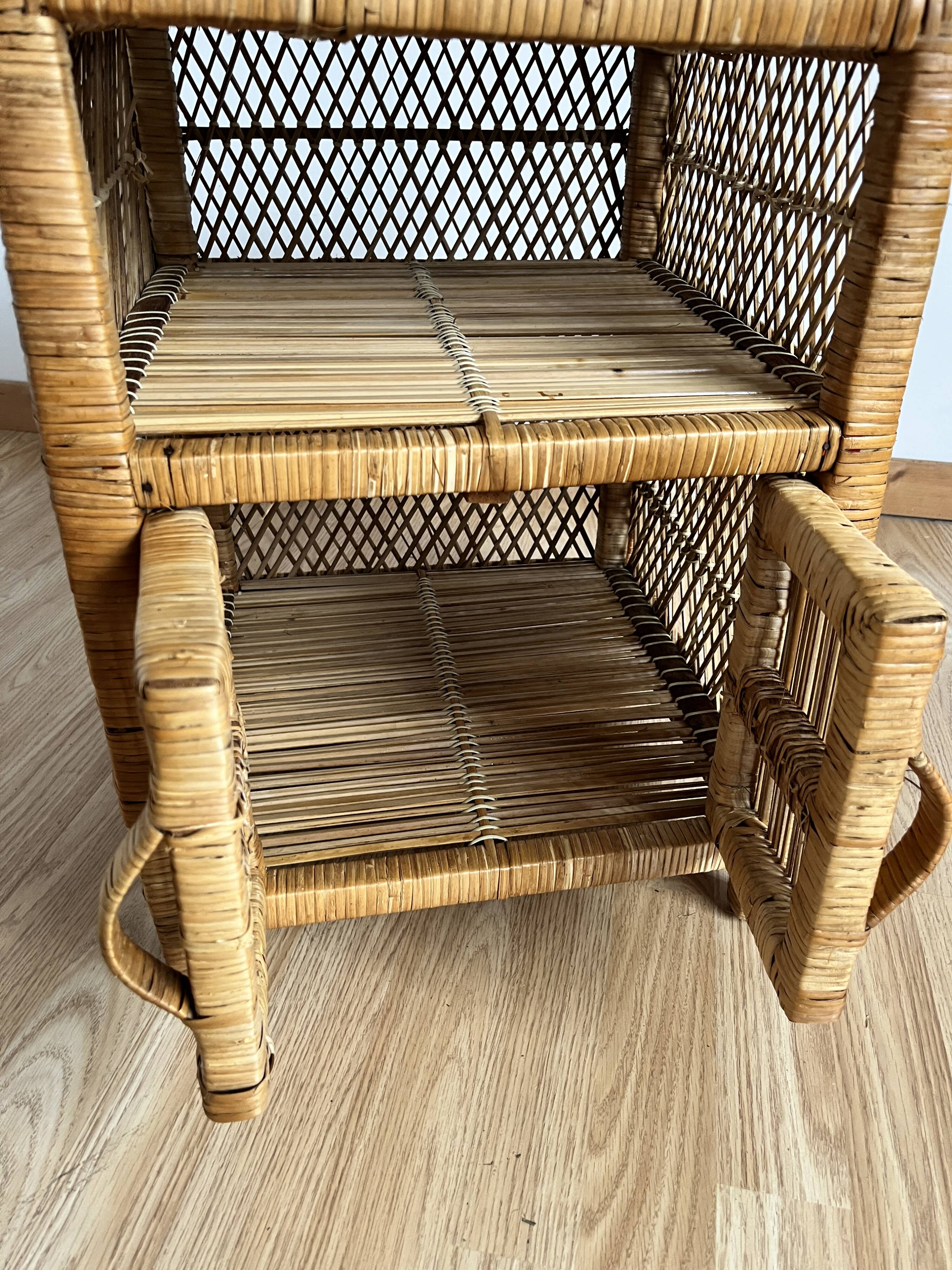 Rattan bedside cabinet