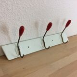 Coat rack three metal hooks