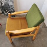 Scandinavian light wood armchair