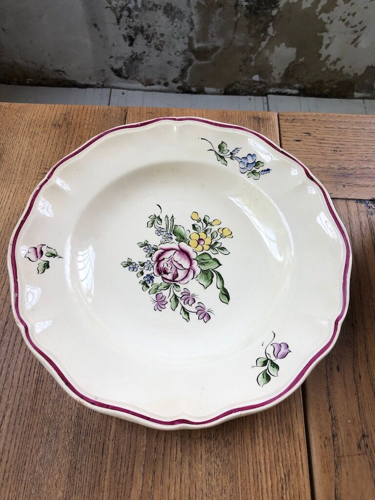 10 flower plates Sarreguemines Lyon