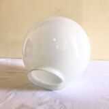 Vintage white opaline globe suspension