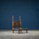 African Carved Wood & Rawhide Side Chair, 19th Century