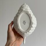 White ceramic egg basket