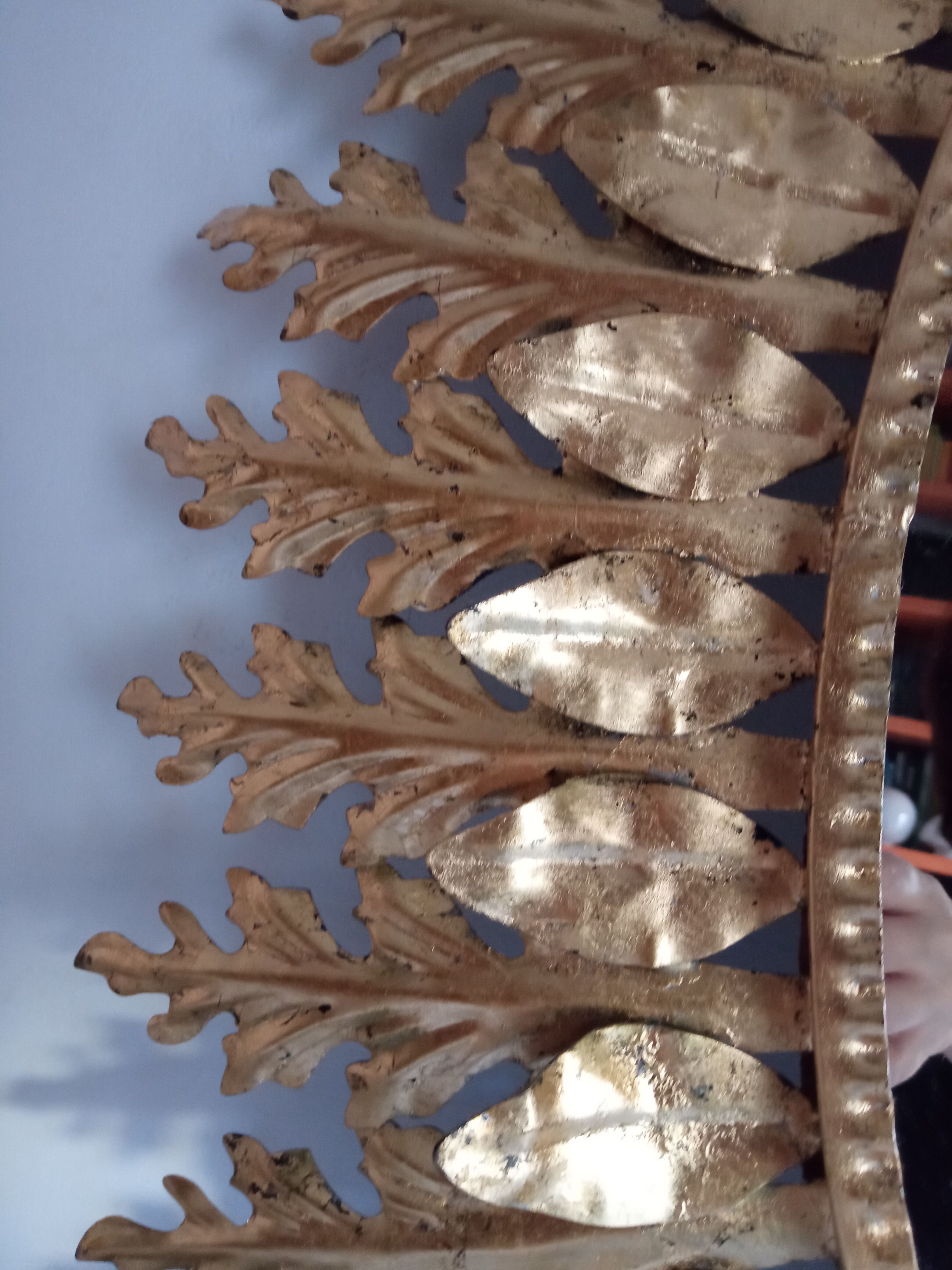 Vintage golden sun mirror