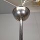 1930s Czech Art Deco Blue Opaline Glass and Chrome Four-Light Chandelier