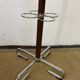 Industrial coat rack in chrome metal