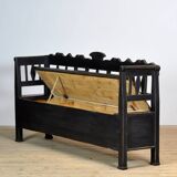Banc ancien en pin, années 1920