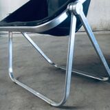 Plona Leather Side Chair by Giancarlo Piretti for Castelli, 1970s