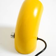Very rare original Space Age 60s yellow table lamp made of iron by Temde