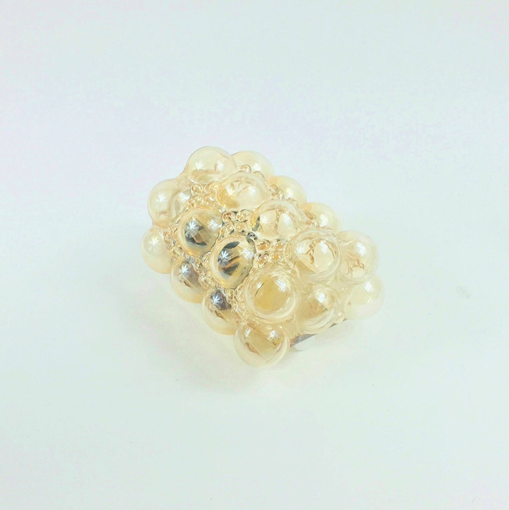 Paire d'appliques murales en verre bullé style Mid-Century - H. Tynell pour Limburg, années 1960