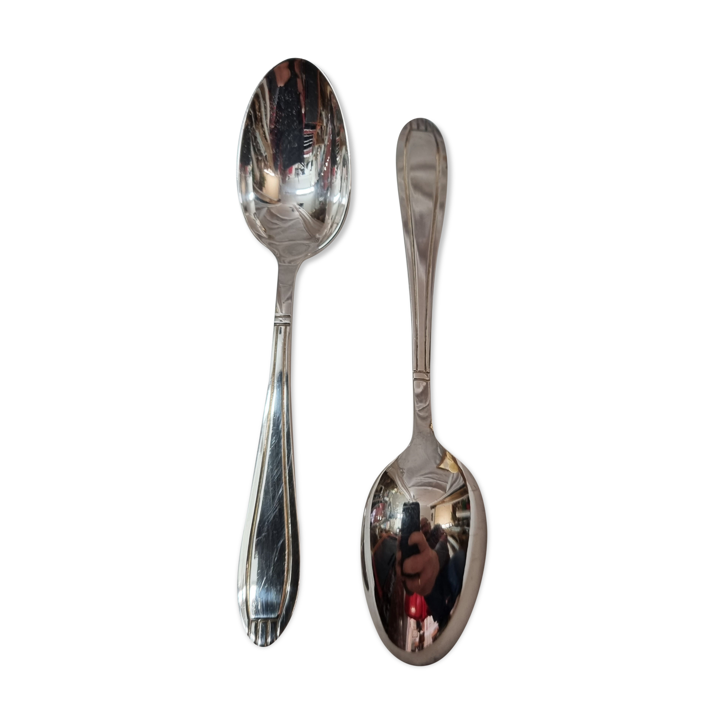 12 teaspoons silver art deco