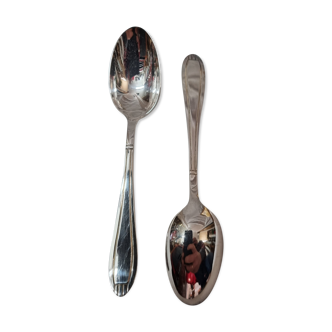 12 teaspoons silver art deco