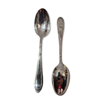 12 teaspoons silver art deco