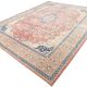 10x13 Tapis Persan Buda Ancien à Médaillon Floral Noué Main, 310x404Cm