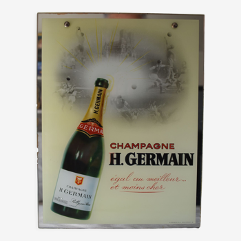 Fixed under glass advertising champagne h germain stade de reims a gerrer 1958