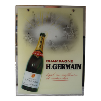 Fixed under glass advertising champagne h germain stade de reims a gerrer 1958