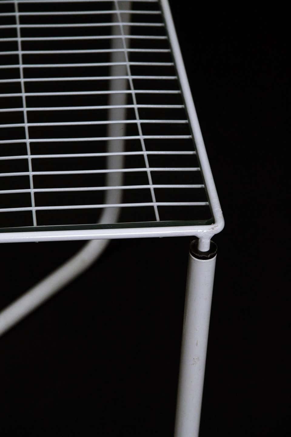 Postmodern white jarpen table by niels gammelgaard for ikea, 1983