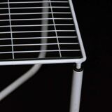 Postmodern white jarpen table by niels gammelgaard for ikea, 1983