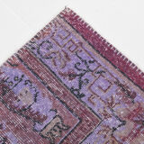 Purple tones vintage patchwork rug 304x215cm