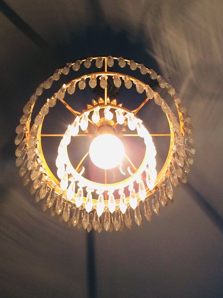 Waterfall Chandelier 60s Hollywood Regency