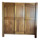 Brutalist wardrobe made of solid elm from Maison Regain, vintage 1970.