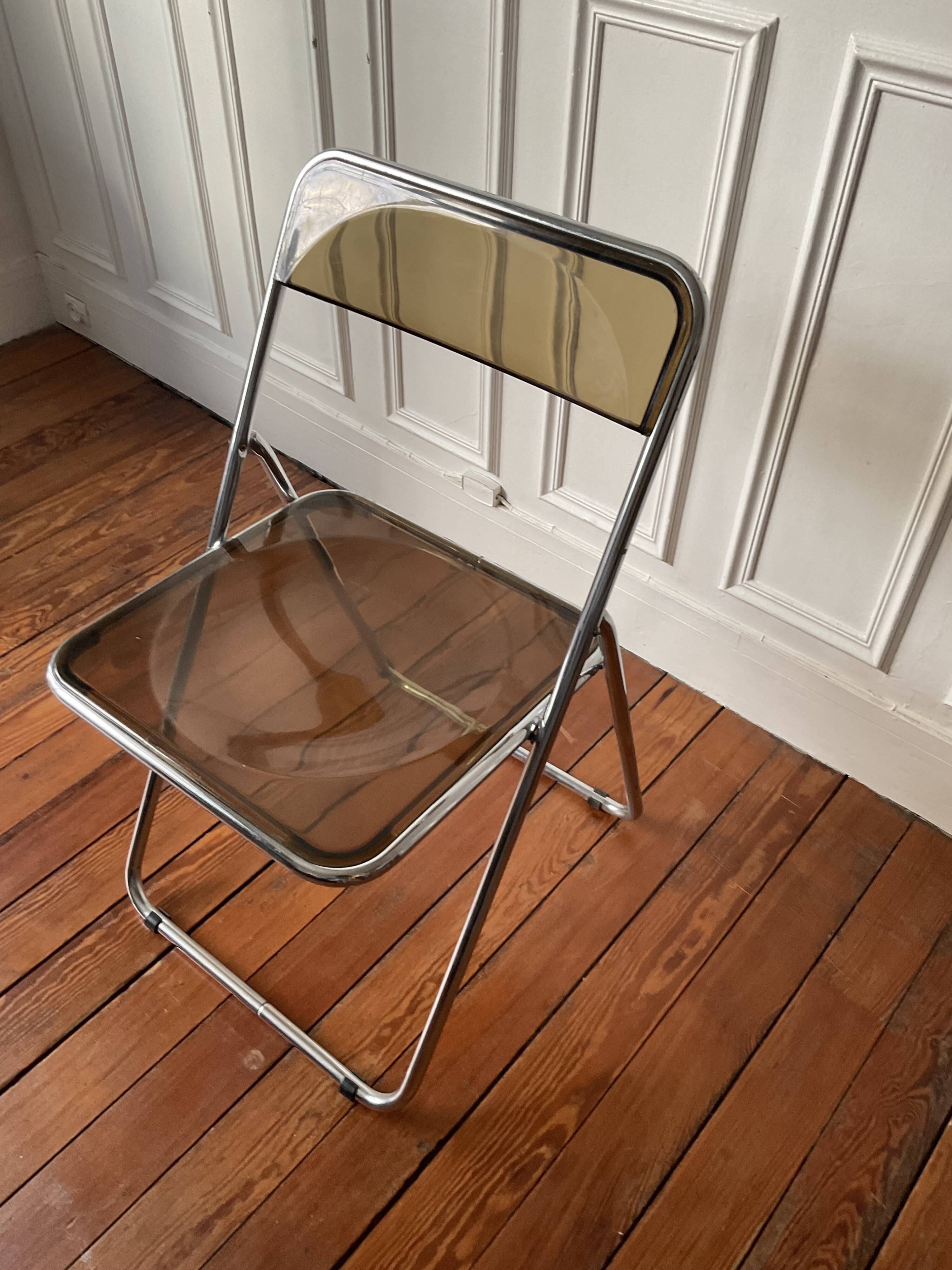 Plexiglass folding chair