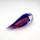 Vase Luigi Onesto Oball Sommerso Flame Blue Magenta 25cm 1.78kg Label