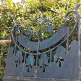 Solid gate, garden iron, H227x110cm, old, exterior door